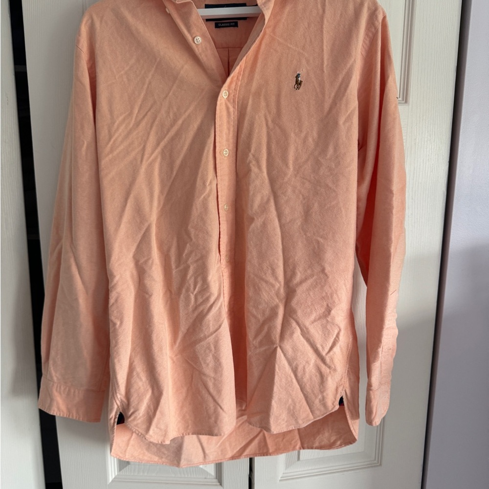 Ralph Lauren Orange Casual Button Down Shirt